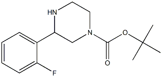 1-BOC-3-(2-FLUOROPHENYL)PIPERAZINE 结构式