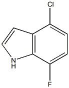 4-chloro-7-fluoro-1H-indole 结构式