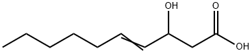 trans-3-Hydroxydec-4-enoic acid 结构式