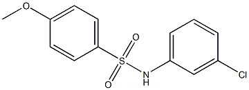 N-(3-氯苯)-4-甲氧基苯磺酰胺 结构式