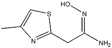 (E)-N'-HYDROXY-2-(4-METHYLTHIAZOL-2-YL)ACETAMIDINE 结构式