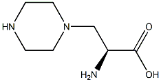 3-(PIPERAZIN-1-YL)-L-ALANINE 结构式