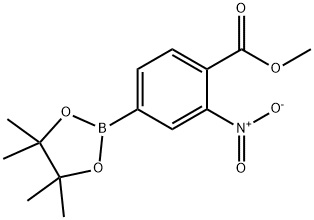 Methyl 2-nitro-4-(4,4,5,5-tetramethyl-1,3,2-dioxaborolan-2-yl)benzoate 结构式