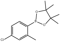 2-甲基-4-氯苯硼酸频那醇酯 结构式