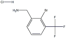 2-溴-3-三氟甲基苄胺盐酸盐 结构式