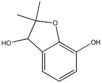 2,3-Dihydro-2,2-dimethyl benzofuran-3,7-diol 100ug/ml in Acetonitrile 结构式