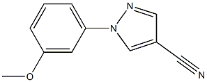 1 - (3-甲氧基苯基)-1H -吡唑- 4 -腈 结构式