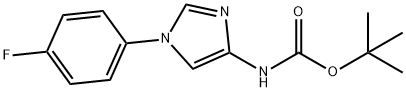 1 - (4 - 氟苯基)- 1H-咪唑-4 - 叔丁基氨基甲酸 结构式