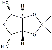 (3aR,4S,6R,6aR)-6-aMino-2,2-diMethyltetrahydro-3aH-cyclopenta[d][1,3]dioxol-4-ol 结构式