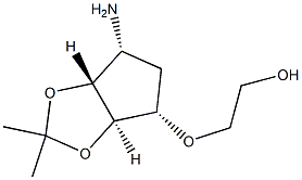 2-(((3aR,4S,6R,6aR)-6-aMino-2,2-diMethyltetrahydro-3aH-cyclopenta[d][1,3]dioxol-4-yl)oxy)ethanol 结构式