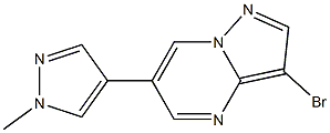 3-broMo-6-(1-Methyl-1H-pyrazol-4-yl)pyrazolo[1,5-a]pyriMidine 结构式
