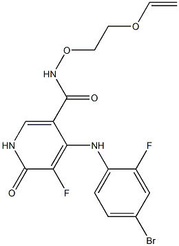 4-((4-broMo-2-fluorophenyl)aMino)-5-fluoro-6-oxo-N-(2-(vinyloxy)ethoxy)-1,6-dihydropyridine-3-carboxaMide 结构式