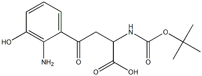 4-(2-aMino-3-hydroxyphenyl)-2-((tert-butoxycarbonyl)aMino)-4-oxobutanoic acid 结构式