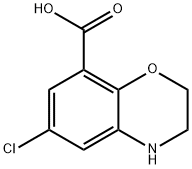 6-氯-3,4-二氢-2H-苯并[B][1,4]噁嗪-8-羧酸 结构式