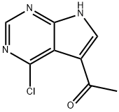 4-氯-5-乙酰基-7H-吡咯并[2,3-D]嘧啶 结构式