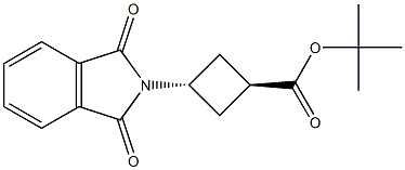 trans-tert-butyl 3-(1,3-dioxoisoindolin-2-yl)cyclobutanecarboxylate 结构式