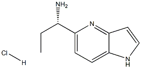 (S)-1-(1H-pyrrolo[3,2-b]pyridin-5-yl)propan-1-aMine hydrochloride 结构式