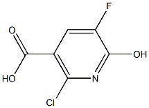 2-chloro-5-fluoro-6-hydroxynicotinic acid 结构式