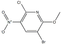 3-broMo-6-chloro-2-Methoxy-5-nitropyridine 结构式