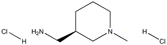 (R)-(1-甲基哌啶-3-基)甲胺二盐酸盐 结构式