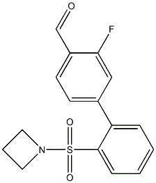 2'-(azetidin-1-ylsulfonyl)-3-fluoro-[1,1'-biphenyl]-4-carbaldehyde 结构式