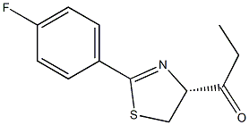 (R)-1-(2-(4-Fluorophenyl)-4,5-dihydrothiazol-4-yl)propan-1-one 结构式