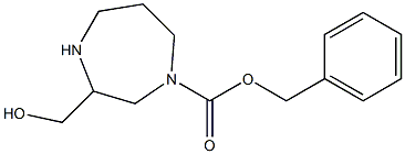 benzyl 3-(hydroxyMethyl)-1,4-diazepane-1-carboxylate 结构式