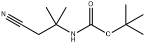 (1-氰基-2-甲基丙-2-基)氨基甲酸叔丁酯 结构式