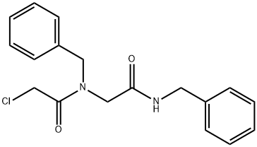 N-Benzyl-2-[(N-benzyl-N-chloroacetyl)aMino]acetaMide 结构式