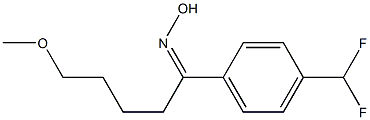 5-Methoxy-1-[4-(difluoroMethyl)phenyl]-1-pentanone OxiMe 结构式