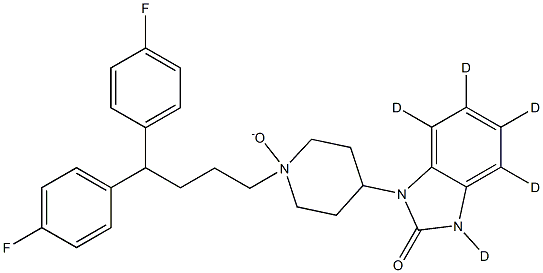 1-[1-[4,4-Bis(4-fluorophenyl)butyl]-1-oxido-4-piperidinyl]-1,3-dihydro-2H-benziMidazol-2-one-d5 结构式