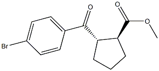 (1S,2S)-2-(4-溴苯甲酰基)环戊烷甲酸甲酯 结构式