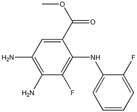 4,5-二氨基-3-氟-2-((2-氟苯基)氨基)苯甲酸甲酯 结构式