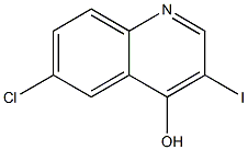 6-Chloro-3-iodo-quinolin-4-ol 结构式
