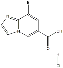 8-BroMoiMidazo[1,2-a]pyridine-6-carboxylic acid hydrochloride 结构式