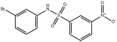 N-(3-溴苯)-3-硝基苯磺酰胺 结构式