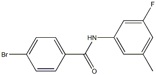 4-溴-N-(3-氟-5-甲基苯)苯甲酰胺,97% 结构式