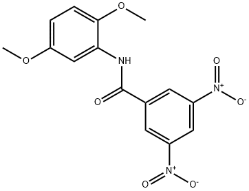 N-(2,5-二甲氧基苯)-3,5-二硝基苯甲酰胺 结构式