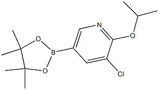 3-氯-2-异丙氧基-5-(4,4,5,5-四甲基-1,3,2-二杂氧戊硼烷-2-基)吡啶 结构式