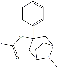 8-Methyl-3-phenyl-8-azabicyclo[3.2.1]octan-3-yl acetate 结构式