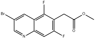 2-(3-溴-5,7-二氟喹啉-6-基)乙酸甲酯 结构式