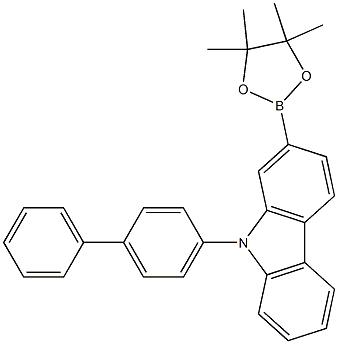 9-Biphenyl-4-yl-2-(4,4,5,5-tetraMethyl-[1,3,2]dioxaborolan-2-yl)-9H-carbazole 结构式