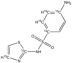 磺胺噻唑-13C6 标准品 结构式