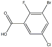 3-BROMO-5-CHLORO-2-FLUOROBENZOIC ACID 结构式