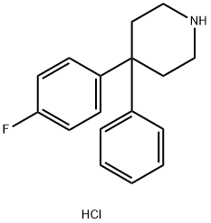 4-(4-氟苯基)-4-苯基哌啶盐酸盐 结构式