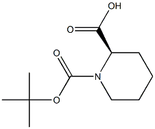 (R)-1-N-BOC-哌啶-2-甲酸 结构式