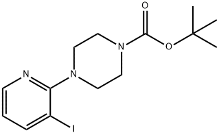 1-BOC-4-(3-碘-2-吡啶基)哌嗪 结构式