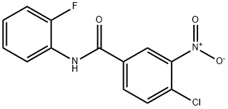 4-氯-N-(2-氟苯)-3-硝基苯甲酰胺 结构式