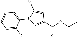 5 -溴-1 - (2 -氯苯基)- 1H -吡唑-3-甲酸乙酯 结构式