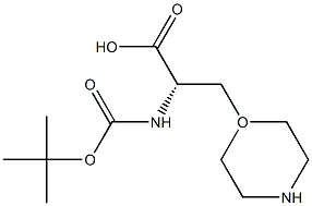 BOC-3-(1-MORPHOLINYL)-L-ALANINE 结构式